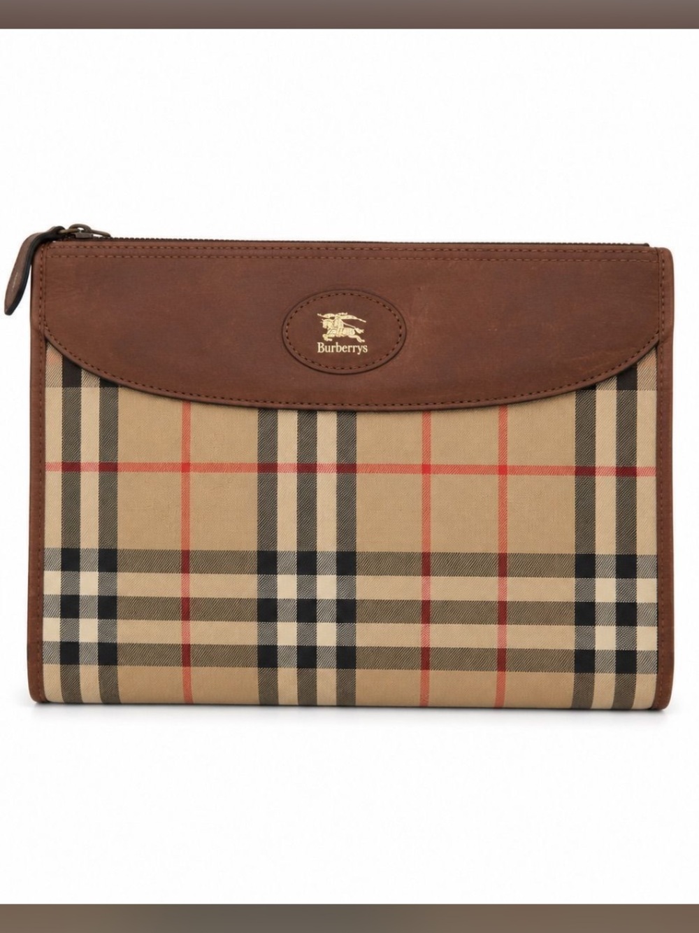 Vintage Burberry Cosmetic / Makeup Pouch